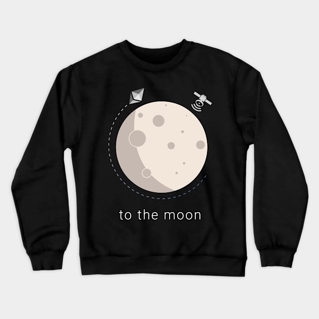 Ethereum to the moon Crewneck Sweatshirt by mangobanana